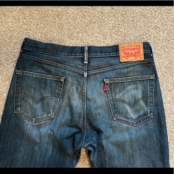 Mens Levi’s 514 Denim Jeans, Pre-Worn in very good shape - size W36 X L30 - Picture 9 of 13